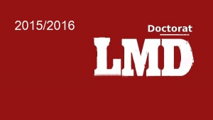CONCOURS D’ACCÈS EN PREMIERE ANNEE DOCTORAT (LMD) 2015/2016