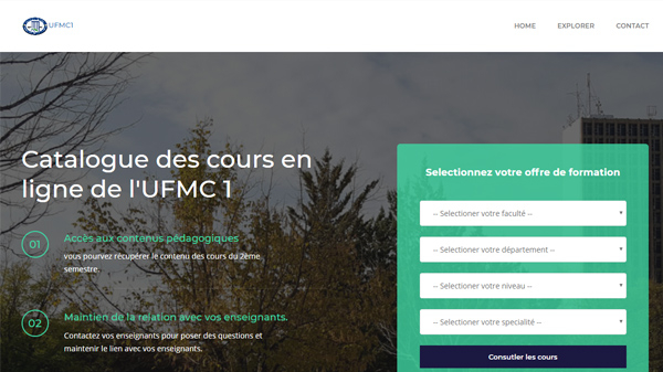 ANNONCE AUX ETUDIANTS - CATALOGUE DES COURS EN LIGNE (pour vos question cataloguecours[@]umc.edu.dz)