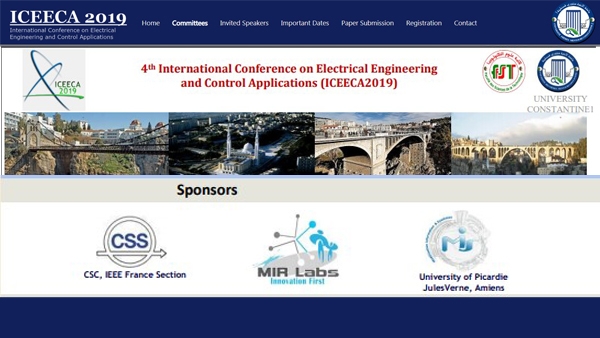 ICEECA&#039;19 - المؤتمر الدولي الرابع للهندسة الكهربائية وتطبيقات التحكم