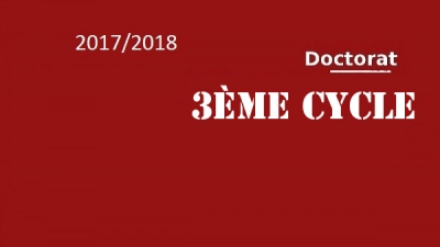 CONCOURS D’ACCÈS AU DOCTORAT 3ème CYCLE 2017-2018