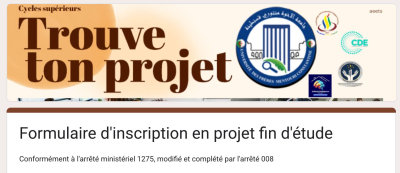 Inscriptions 2026 des porteurs de projets