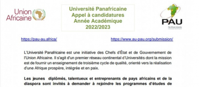Pan African University Call for Applications For the 2022/2023 Academic Year