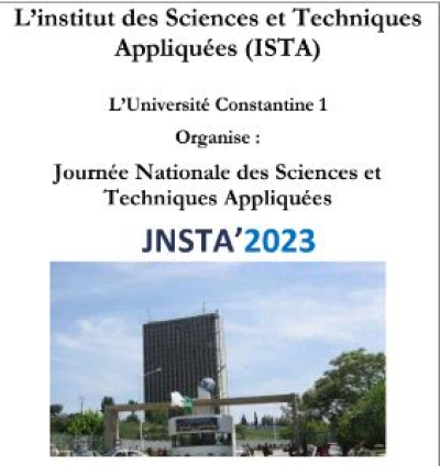 Journée Nationale des Sciences et Techniques Appliquées JNSTA’2023