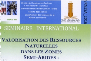 SEMINAIRE INTERNATIONAL-VRNZSA 2016