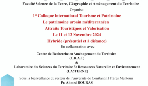 1er Colloque international : Tourisme et Patrimoine