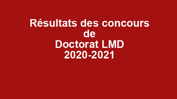 Résultats des concours de doctorats