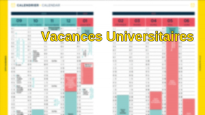 Calendrier des vacances universitaires 2020-2021