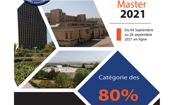 Candidature Master 2021 pour la catégorie des 80%