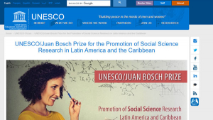Appel à candidatures du prix UNESCO / Juan Bosch   Pour la promotion de la recherche en sciences sociale en Amérique Latine et dans les caraïbes, édition 2021