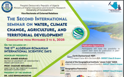 The second international seminar on water, climate, change, agriculture, and territorial development
