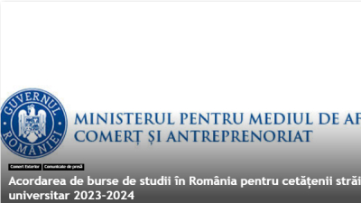 La Roumanie annonce l'offre de 40 bourses destinées aux étudiants étrangers au titre de l'année 2023-2024.