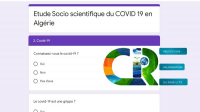 Questionnaire pour une étude socio-scientifique suite à la pandémie du CORONA Virus COVID-19