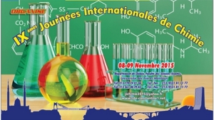 IX EMES JOURNEES INTERNATIONALES DE CHIMIE 8-9 NOVEMBRE 2015