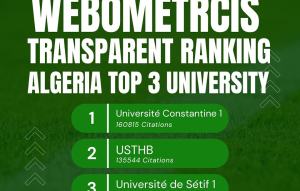 تصنيف ويبوميتركس جامعة قسنطينة 1 بعدد 160,815 استشهاد
