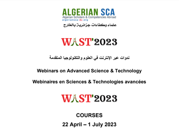 DZ-Sci-Tech Webinar COURSES 22 April – 1 July 2023