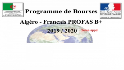 RESIDENTIAL TRAINING ABROAD PROGRAM ALGERIAN FRENCH PROGRAM PROFAS B + 2019-2020