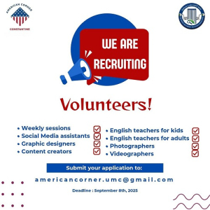 RECRUITING VOLUNTEERS AT THE AMERICAN CORNER CONSTANTINE